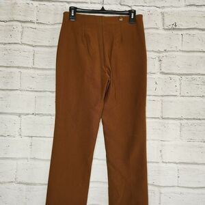 Equestian Designs Santa Barbara Brown Ribbed Straight Leg Stretch Pants Medium